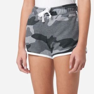 Justice Dolphin Shorts Camo Girls M/10 NEW!